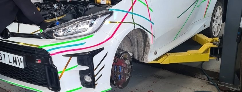 Preparación de Toyota Yaris GR para rally de asfalto en DPTuner Girona